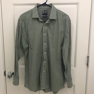 EUC Nick Dunn Dark Green Gingham Shirt Sz Lg